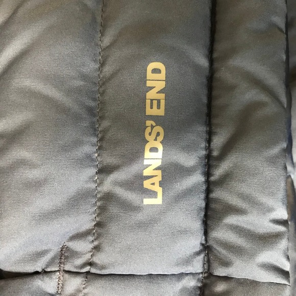 Lands End Womens Navy Quilted Puffer Vest Stand Collar Full Zip XL - Picture 7 of 9